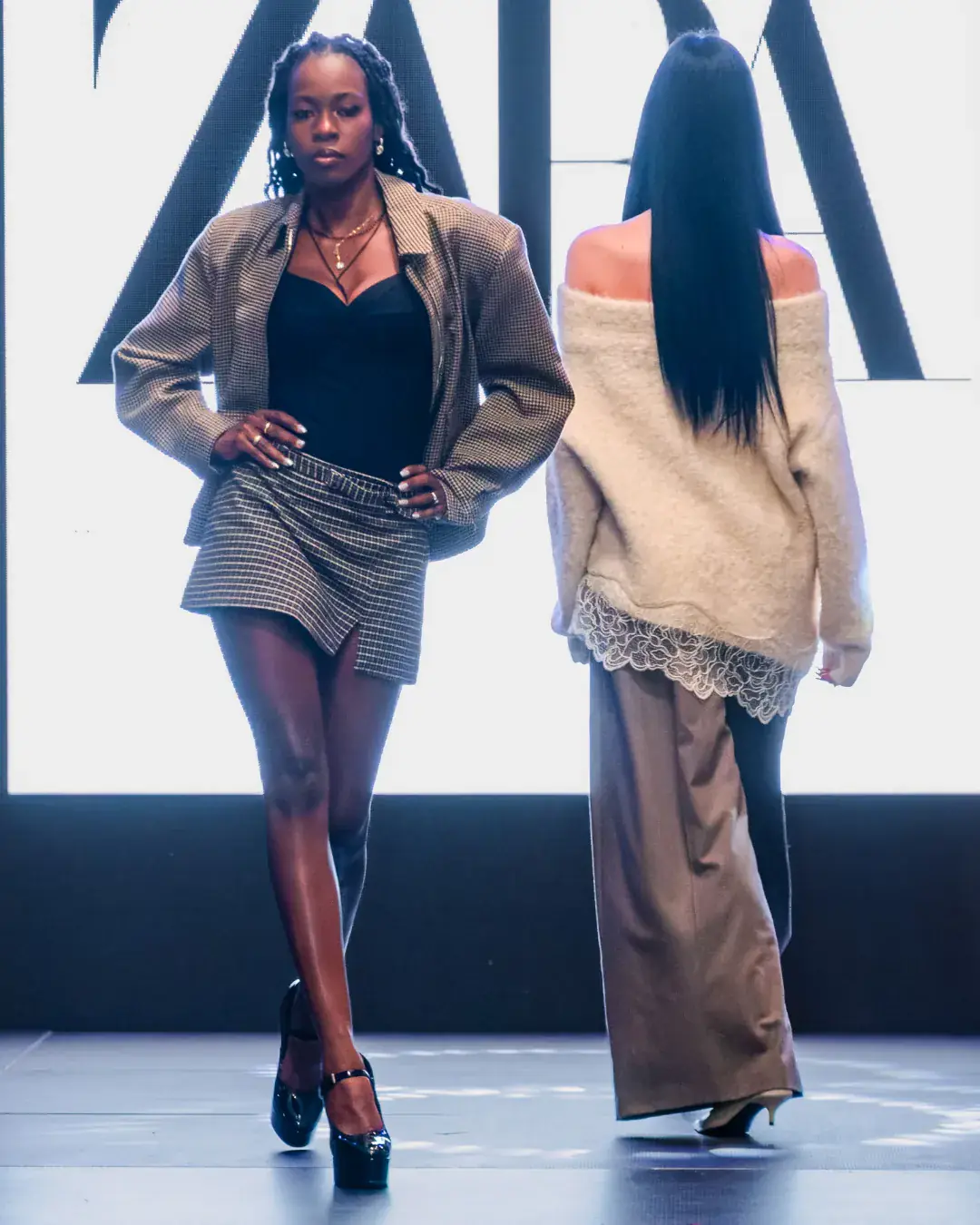Fashion video — models on Zara runway